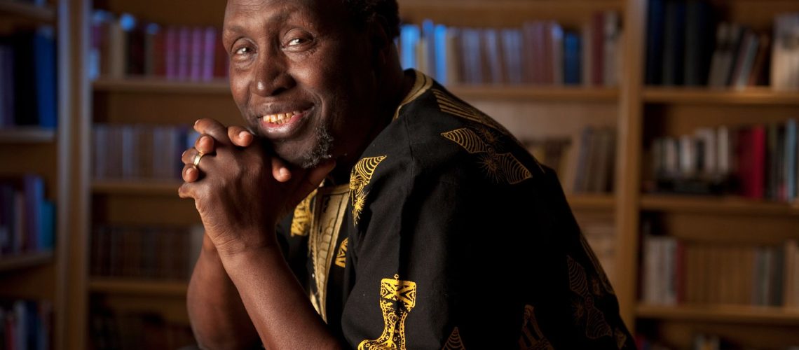 This 2010 image released by UC Irvine shows Kenyan author Ngũgĩ wa Thiong'o. (Daniel A. Anderson/UC Irvine via AP)